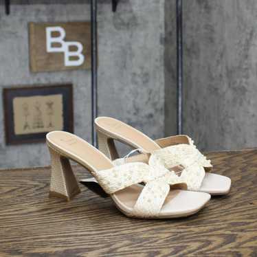 Designer NWT A New Day Mule Heels 89530591 Cream … - image 1