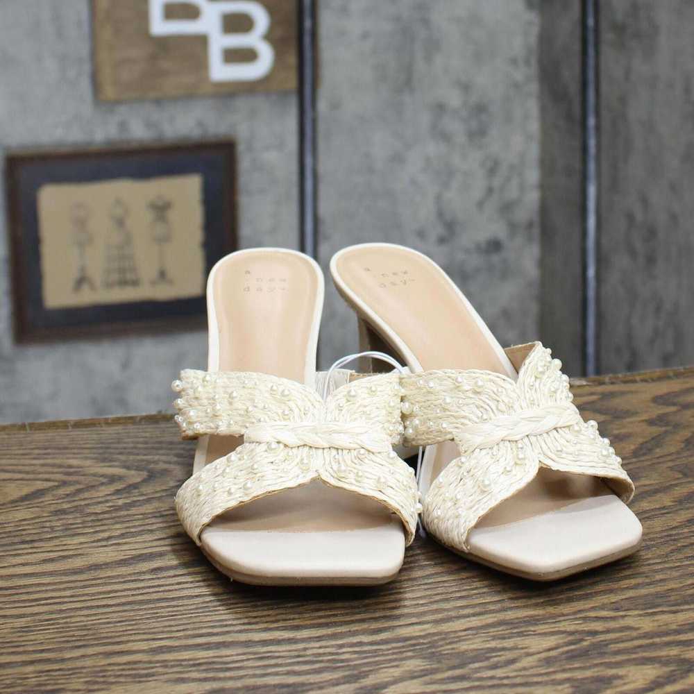 Designer NWT A New Day Mule Heels 89530591 Cream … - image 3