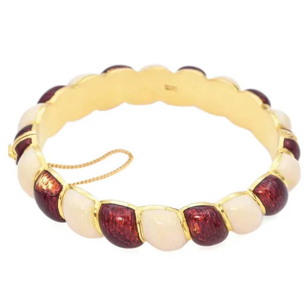 Tiffany & Co Vintage 18K Yellow Gold Red and Whit… - image 2