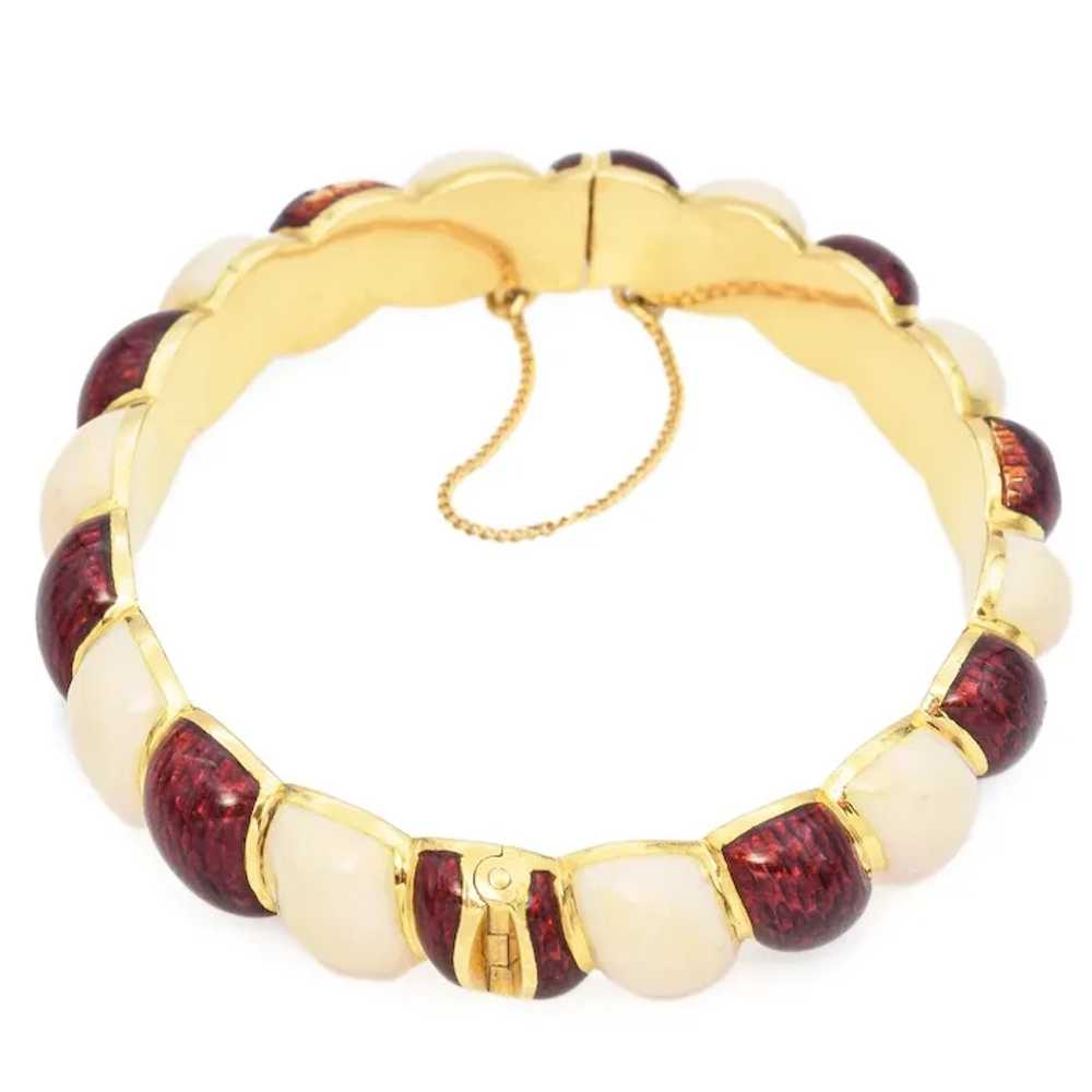 Tiffany & Co Vintage 18K Yellow Gold Red and Whit… - image 3