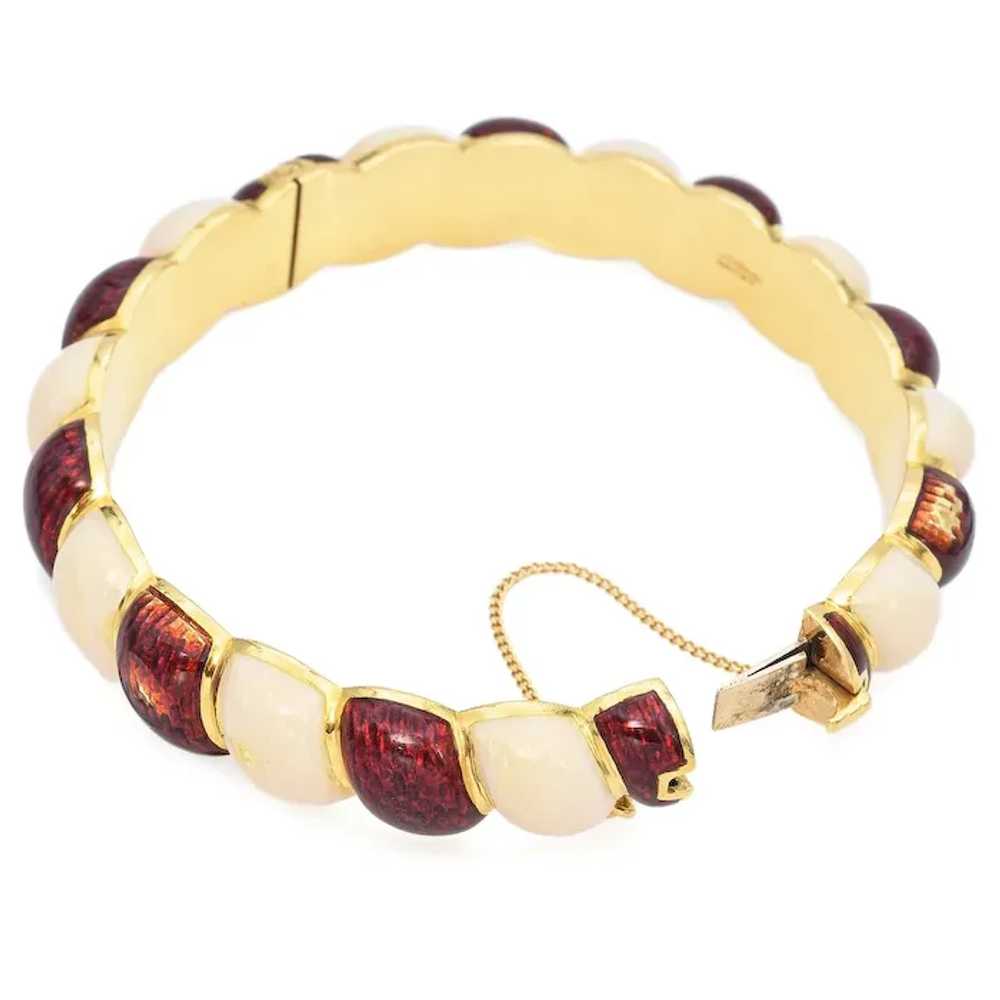 Tiffany & Co Vintage 18K Yellow Gold Red and Whit… - image 5