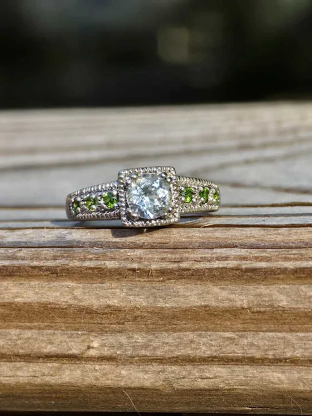 Impressive Silver Topaz and Peridot Sterling Silv… - image 11