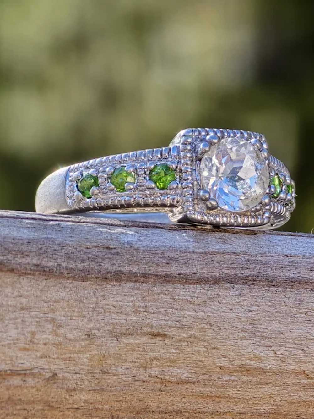 Impressive Silver Topaz and Peridot Sterling Silv… - image 4