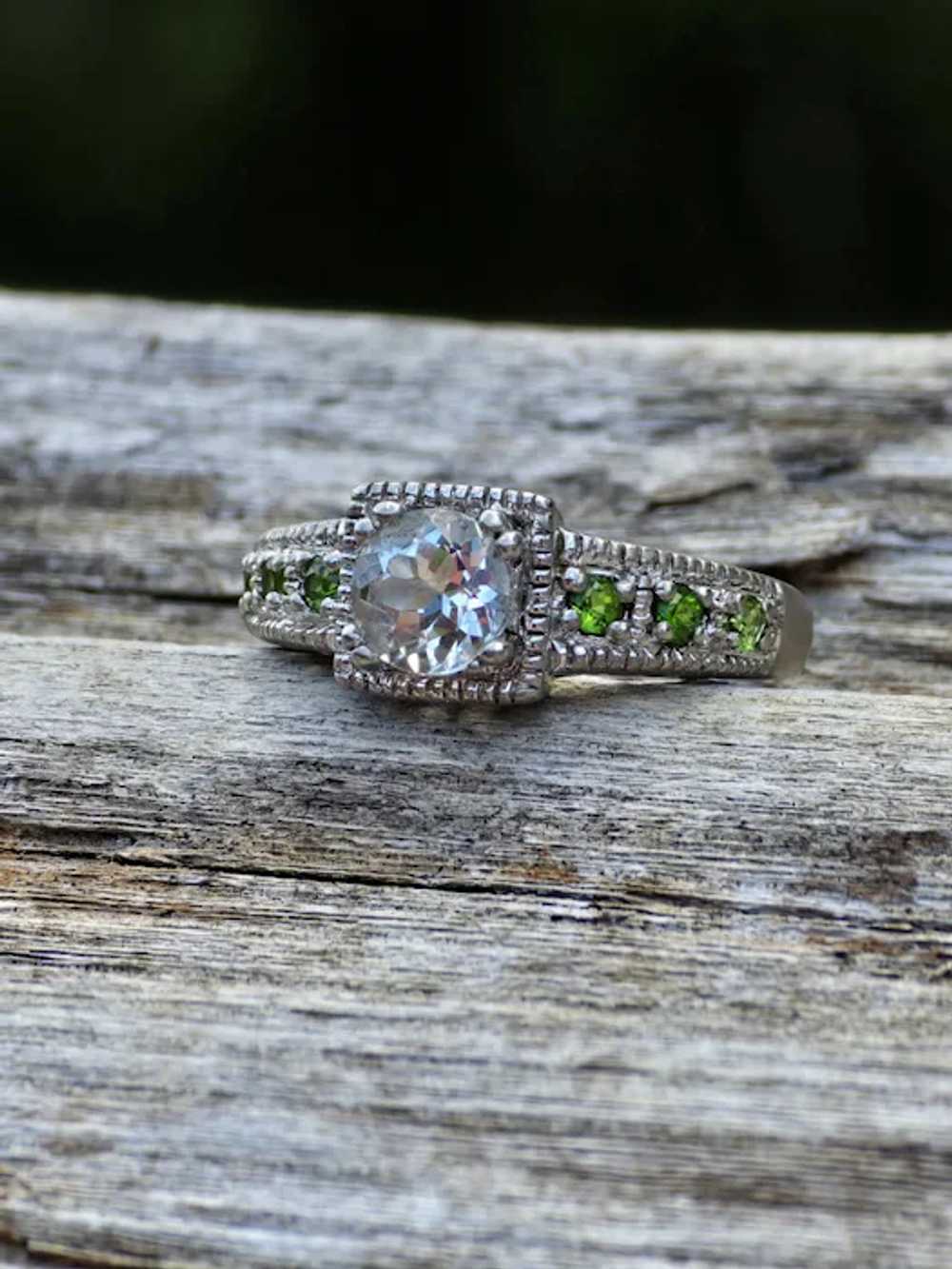 Impressive Silver Topaz and Peridot Sterling Silv… - image 8