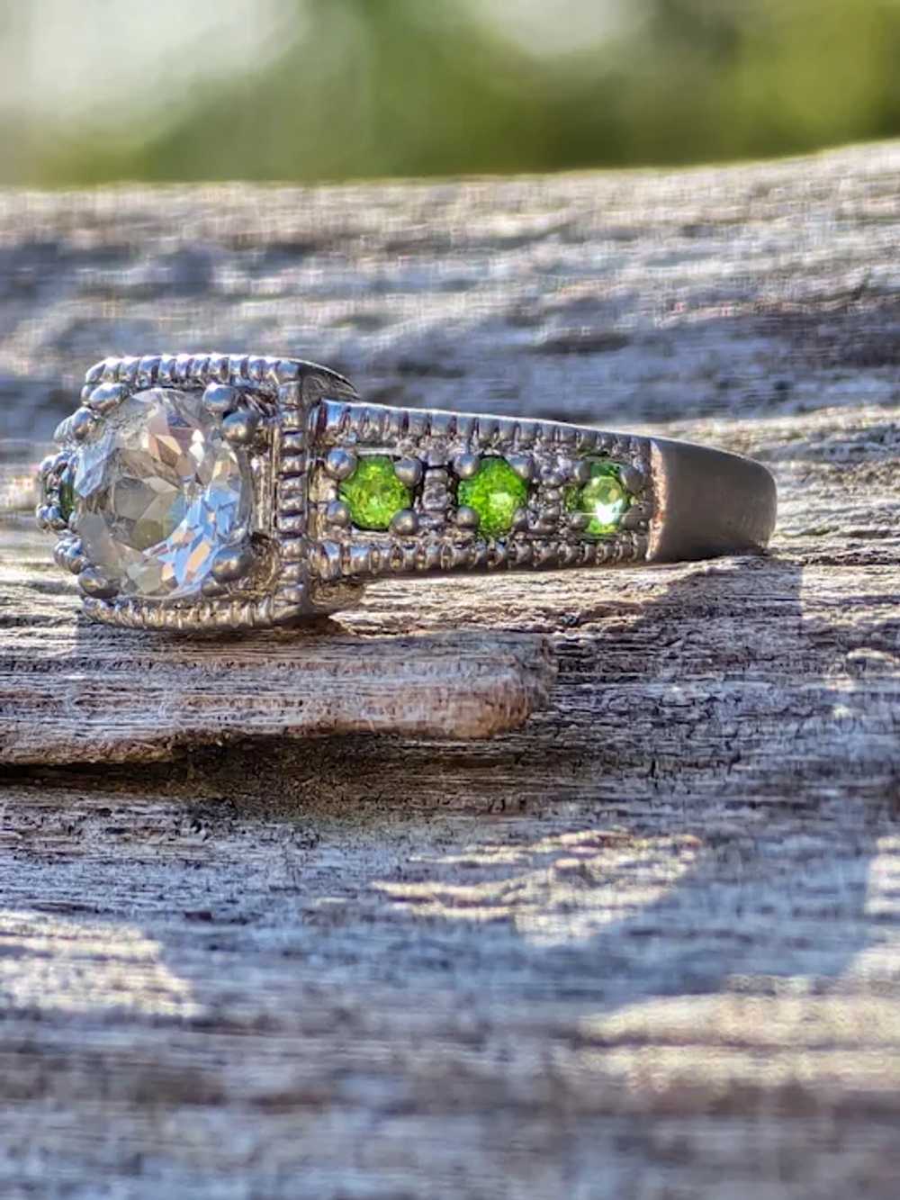 Impressive Silver Topaz and Peridot Sterling Silv… - image 8