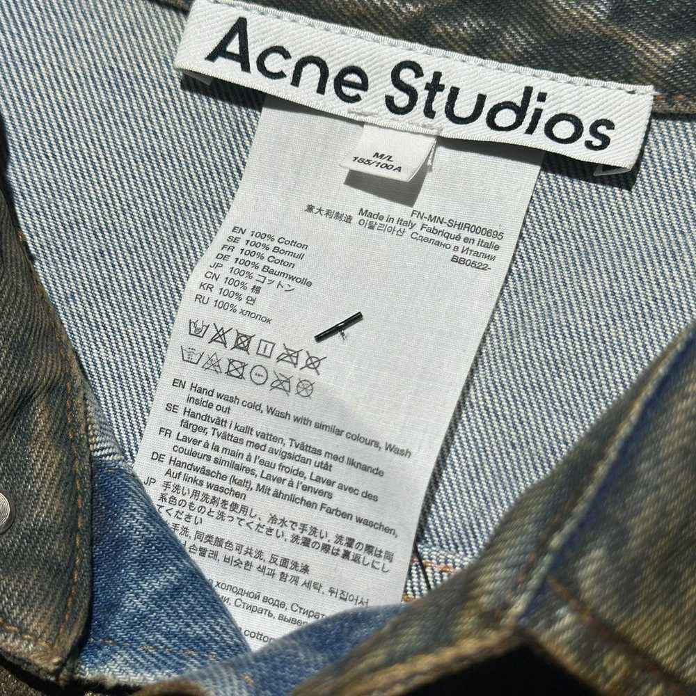 Acne Studios New season mud wash denim shirt jack… - image 4