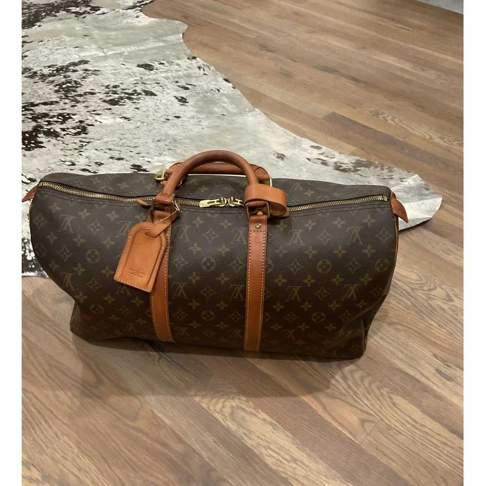 Louis Vuitton Keepall leather travel bag - image 2