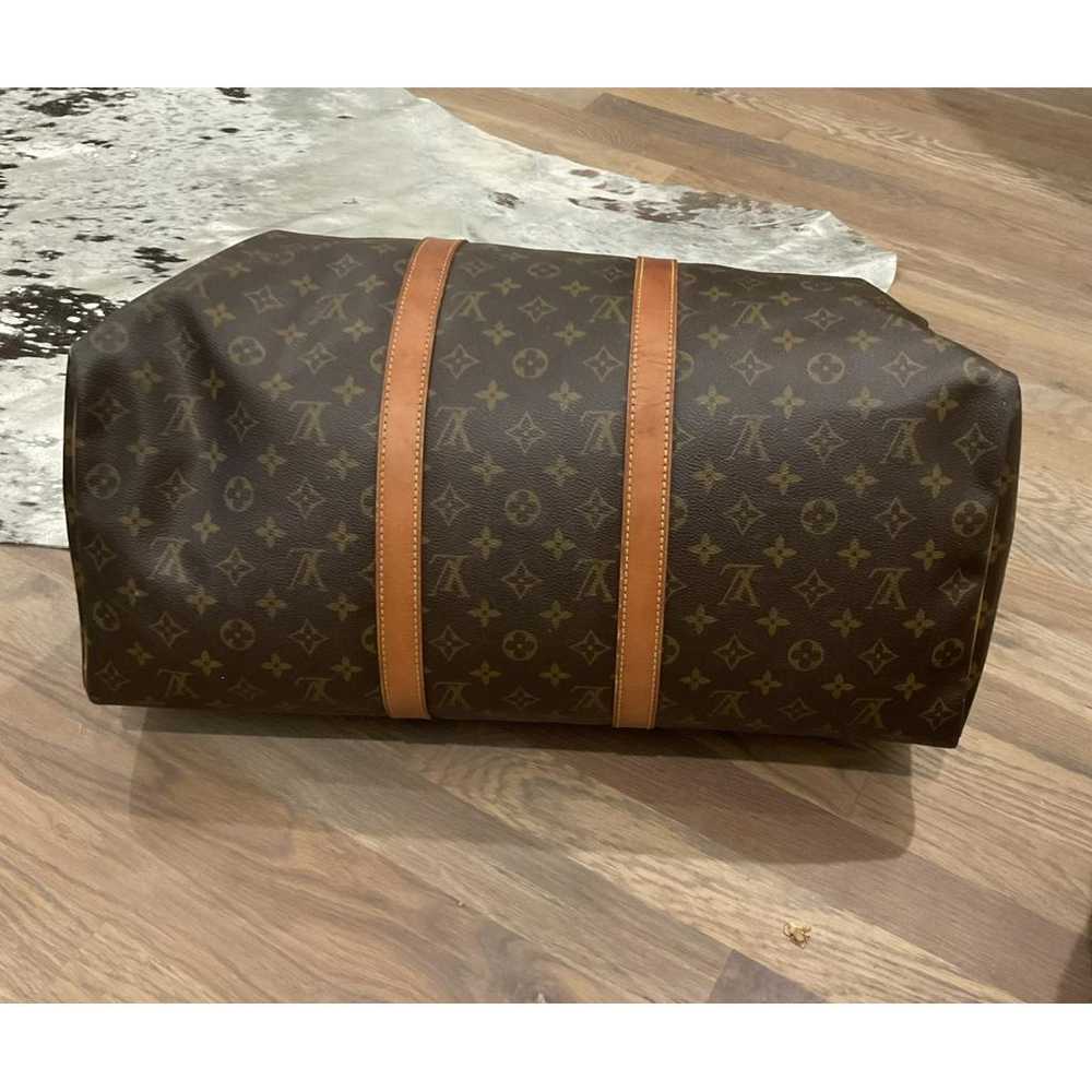 Louis Vuitton Keepall leather travel bag - image 3