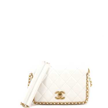 CHANEL Chain Around Multi Chain Full Flap Bag Quil