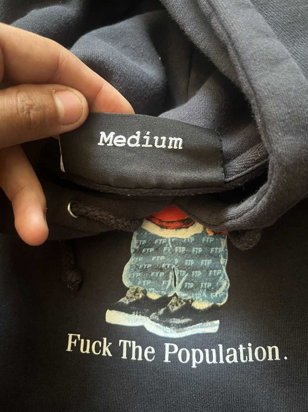 Fuck The Population FTP polo bear hoodie - image 4