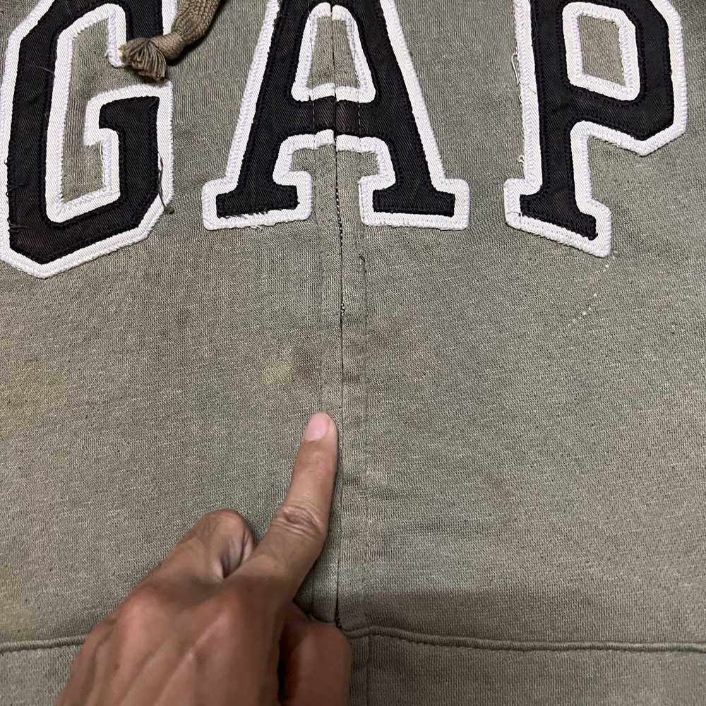 Gap × Streetwear GAP Hoodie Big Logo Distressed K… - image 6