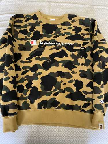 Bape × Champion Bape x Champion 1st Camo Crewneck