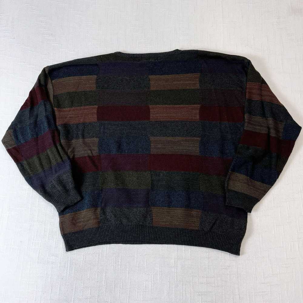 Vintage 80s Gianfranco Geometric Abstract Knit Cr… - image 2