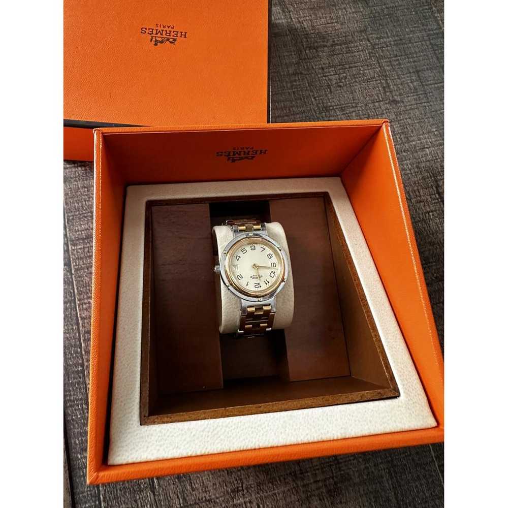 Hermès Clipper silver watch - image 5