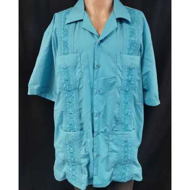 Omega Omega Men's Guayabera Shirt/Button Up SzXL/1