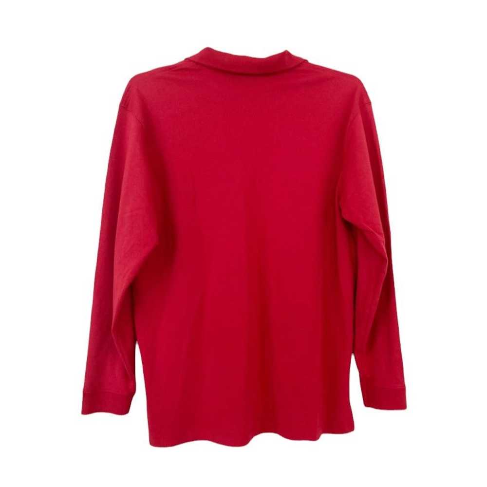 Old Navy LL Bean Red 100% Pima Cotton Long Sleeve… - image 4