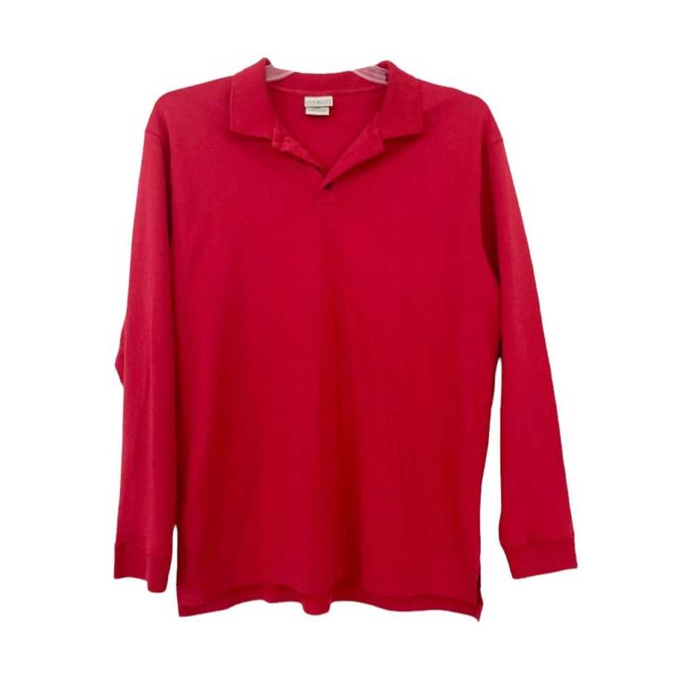 Old Navy LL Bean Red 100% Pima Cotton Long Sleeve… - image 5