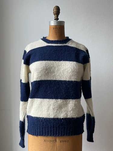 Drakes Striped Pure Wool Sweater, Extra Small