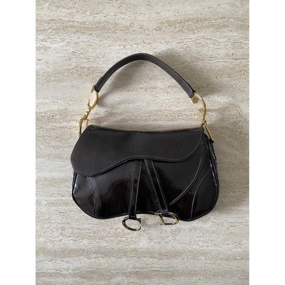 Dior Double Saddle patent leather handbag - image 2