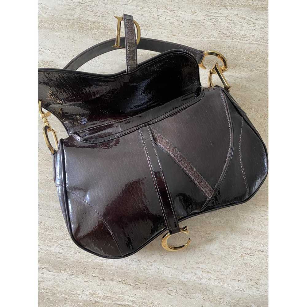 Dior Double Saddle patent leather handbag - image 8