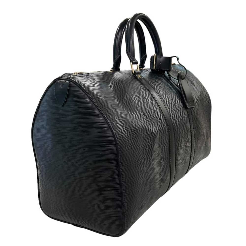 Louis Vuitton Keepall leather travel bag - image 3