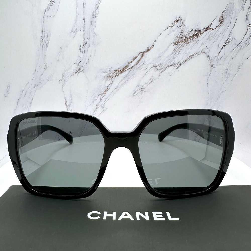 Chanel CHANEL Sunglasses Black 3D Gold Metal Logo… - image 2