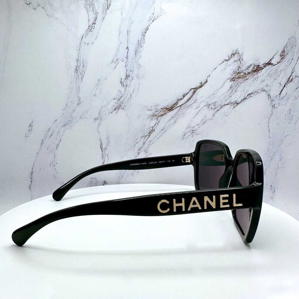 Chanel CHANEL Sunglasses Black 3D Gold Metal Logo… - image 4