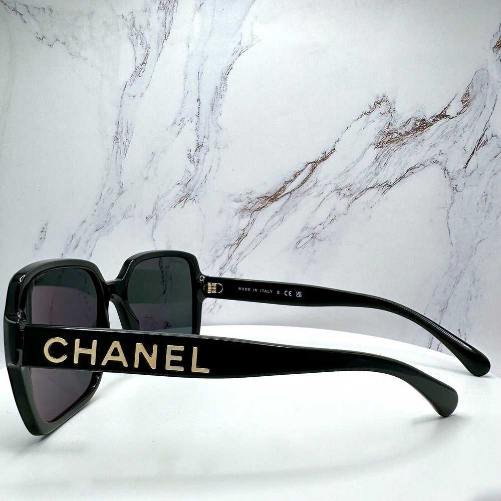 Chanel CHANEL Sunglasses Black 3D Gold Metal Logo… - image 5