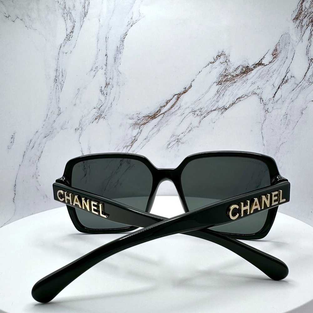 Chanel CHANEL Sunglasses Black 3D Gold Metal Logo… - image 8