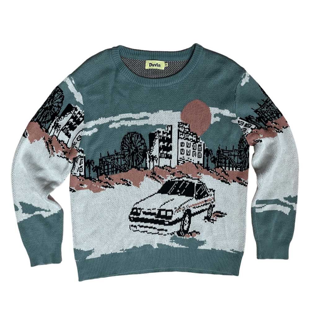 Designer × Streetwear × Vintage RARE Car Sweater - image 1