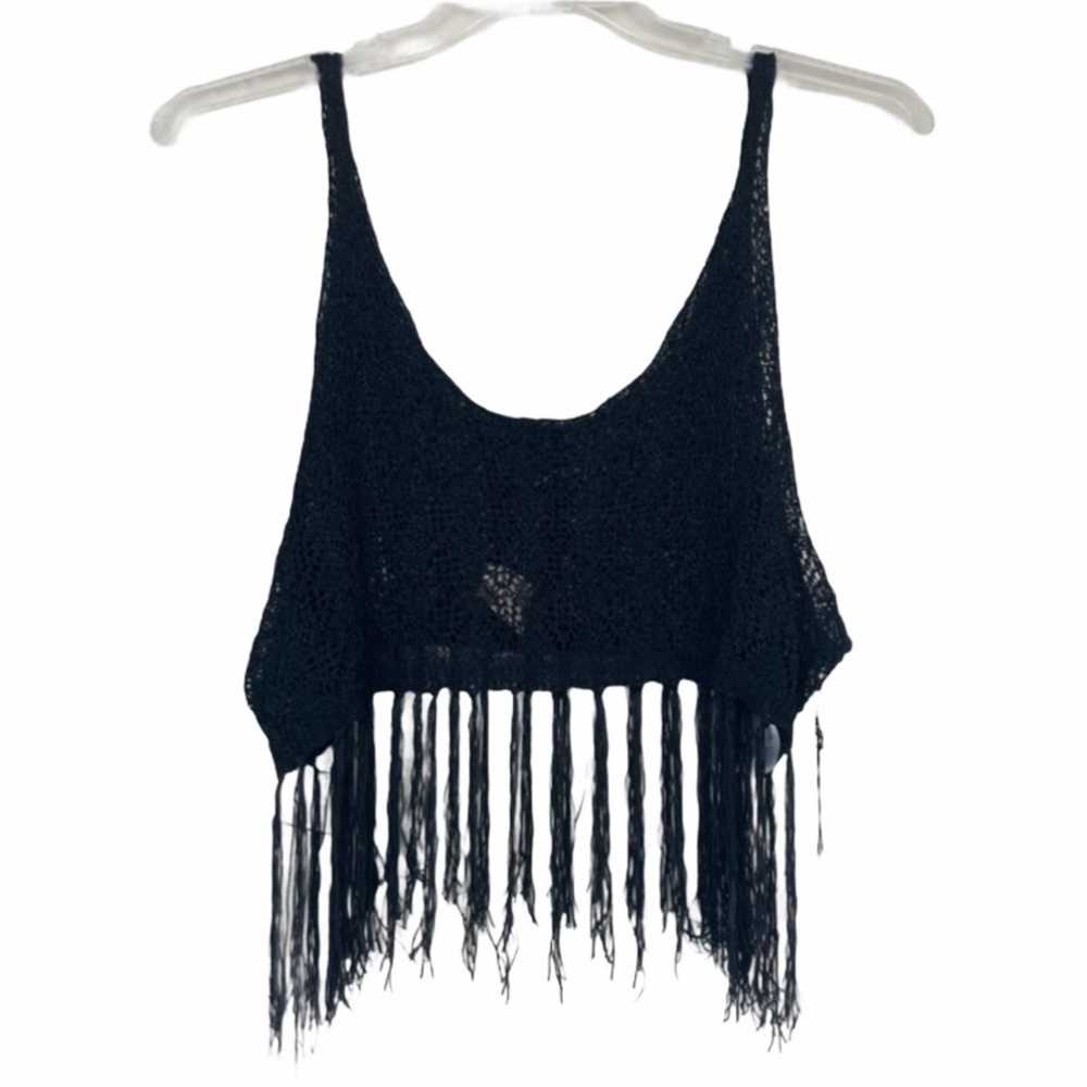 Forever 21 Forever 21 Los Angeles Black Fringe Op… - image 1