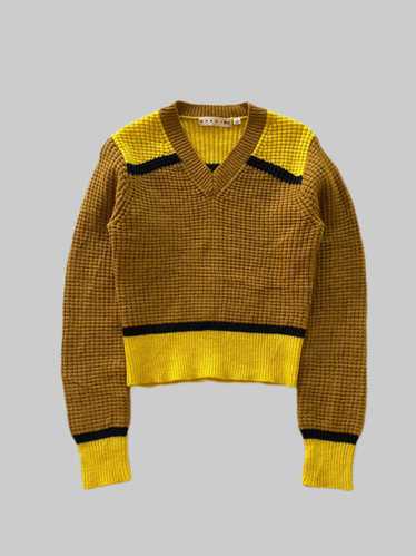 Marni FW22 Knitted Marni x Uniqlo Vneck Cropped S… - image 1