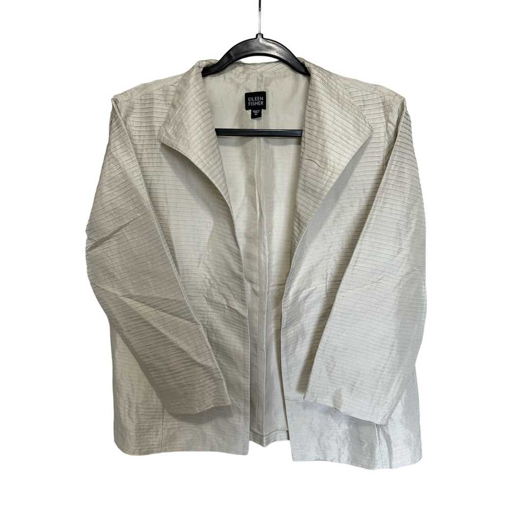 Eileen Fisher Crinkle Textured Lined Open Jacket … - image 2