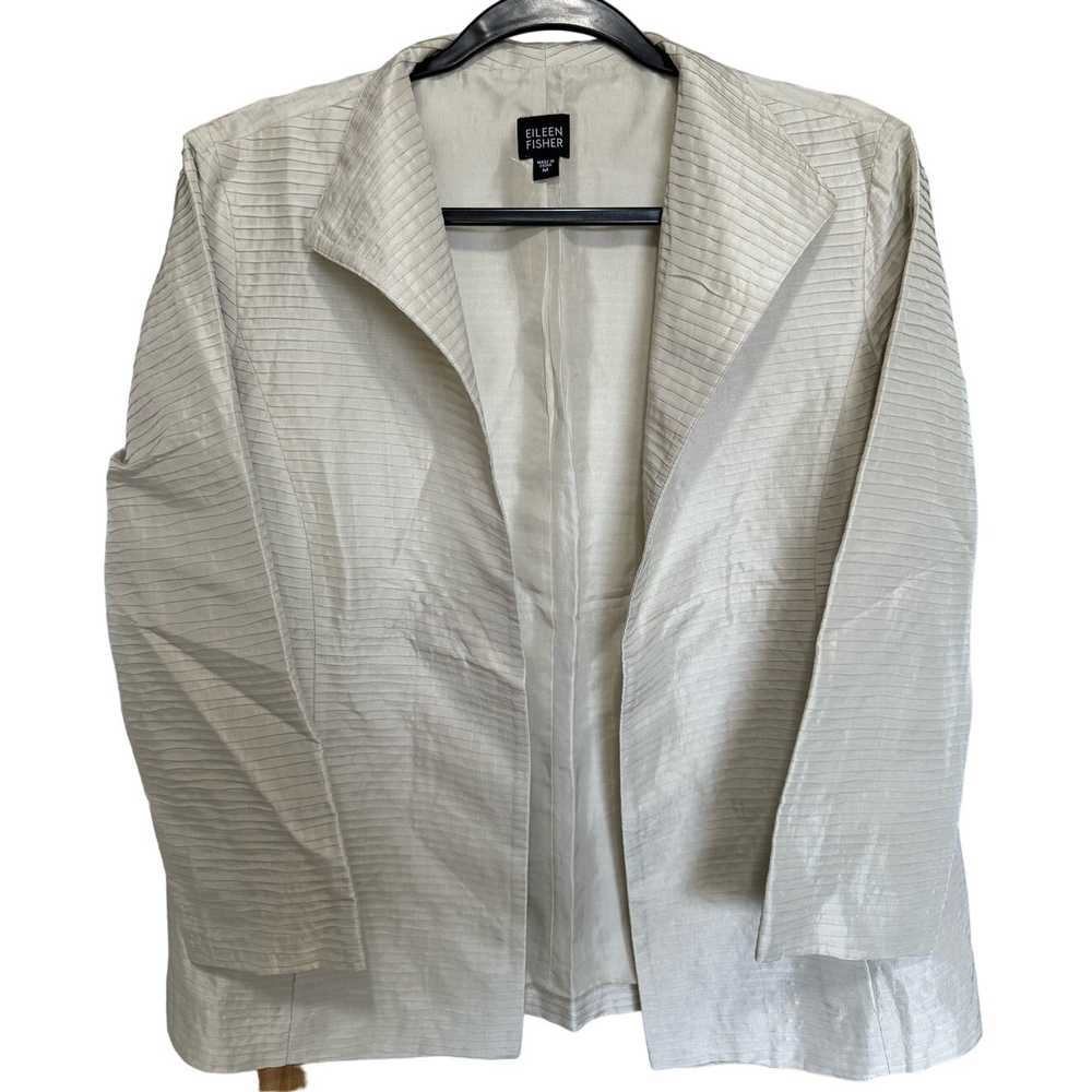 Eileen Fisher Crinkle Textured Lined Open Jacket … - image 3