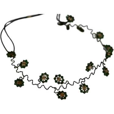 Collette Malouf Beaded Head Band Wire w Adjustabl… - image 1