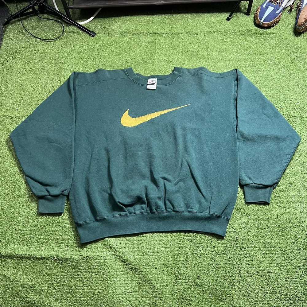 Nike × Streetwear × Vintage vintage nike green ye… - image 1