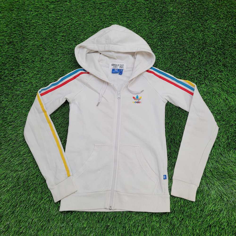 Adidas ADIDAS Colorful Hoodie Womens XS 15x24 Whi… - image 2