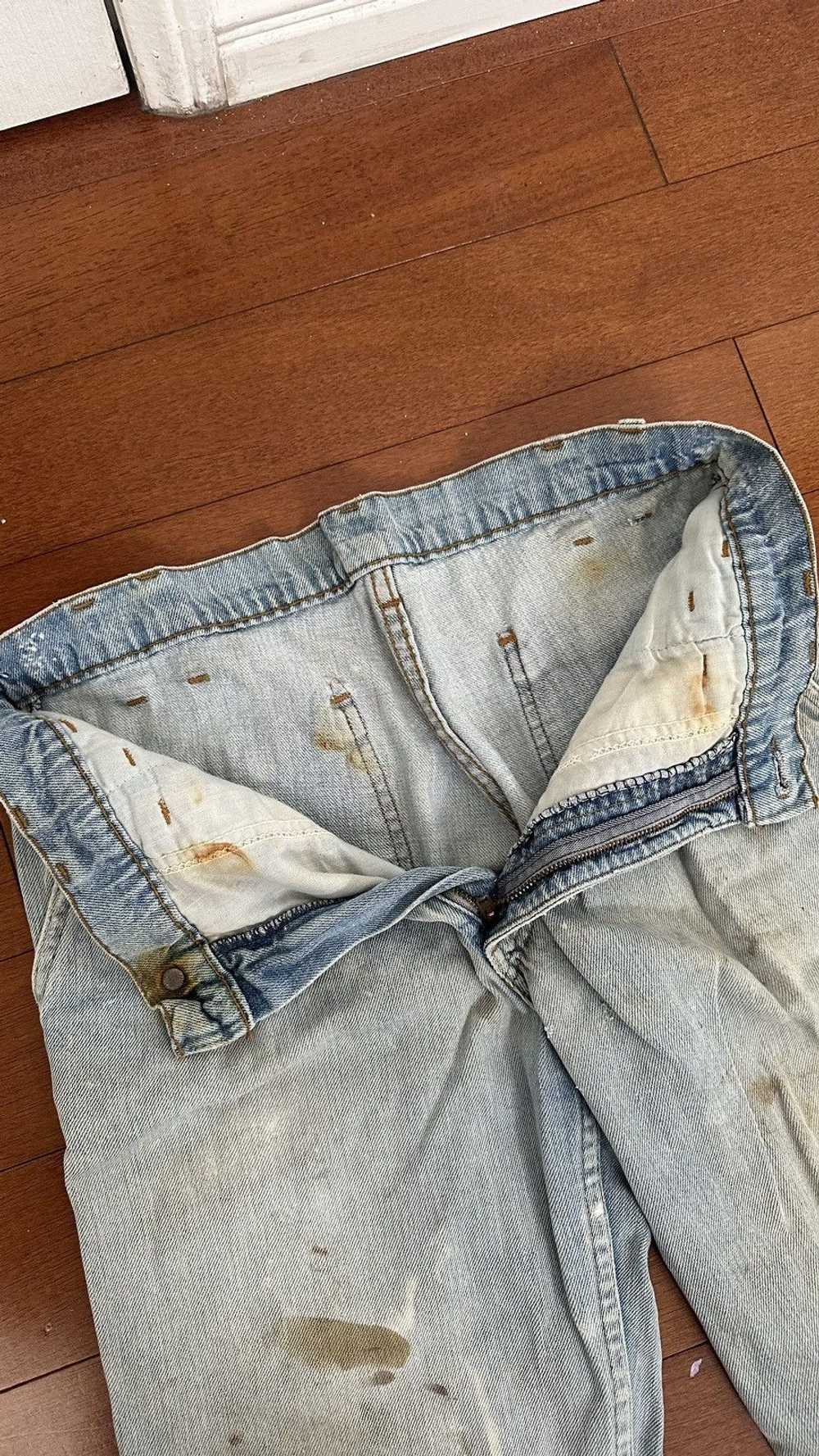 Vintage Vintage flare distressed jeans - image 4