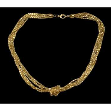 Other Glam Gold Multilayer Knotted Chain Necklace