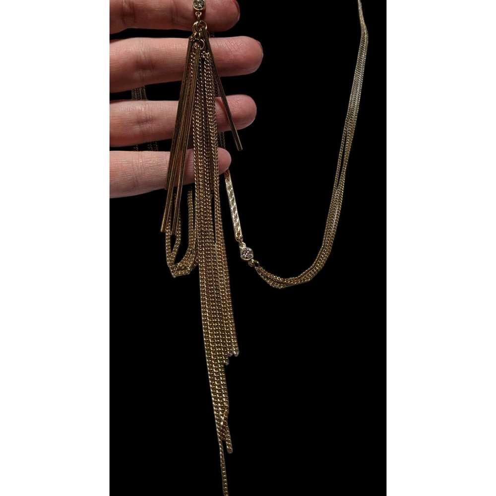 Other Vintage Abstract Pillar Tassel Necklace - image 2