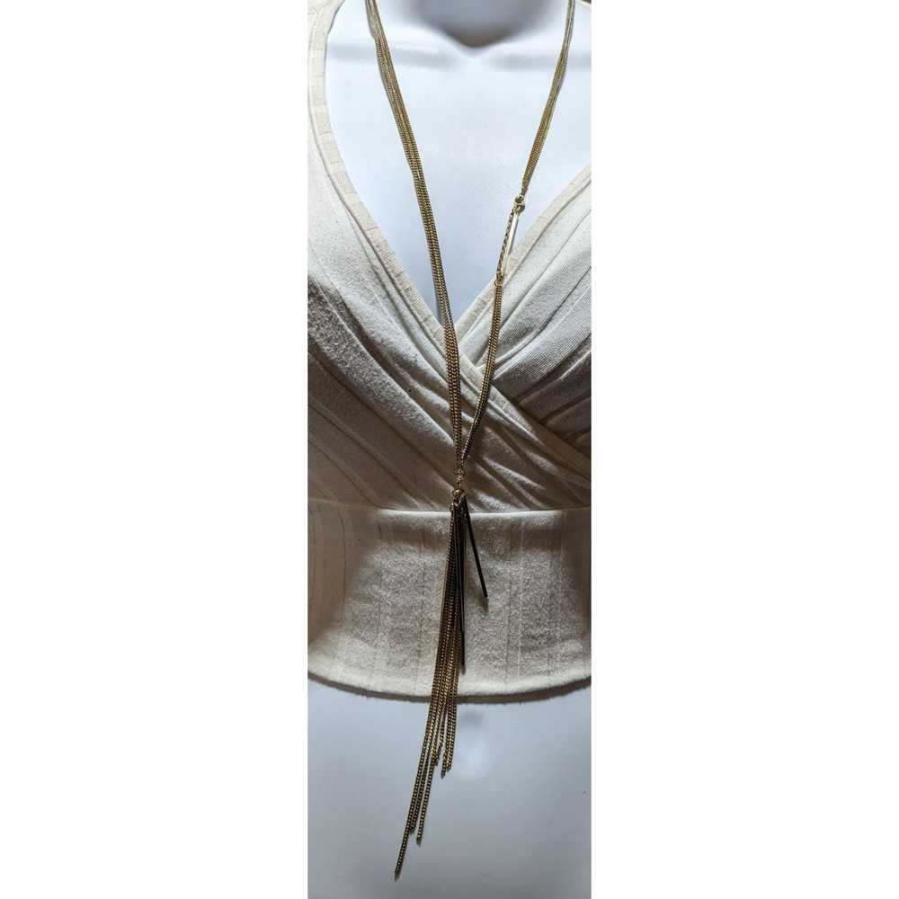 Other Vintage Abstract Pillar Tassel Necklace - image 5