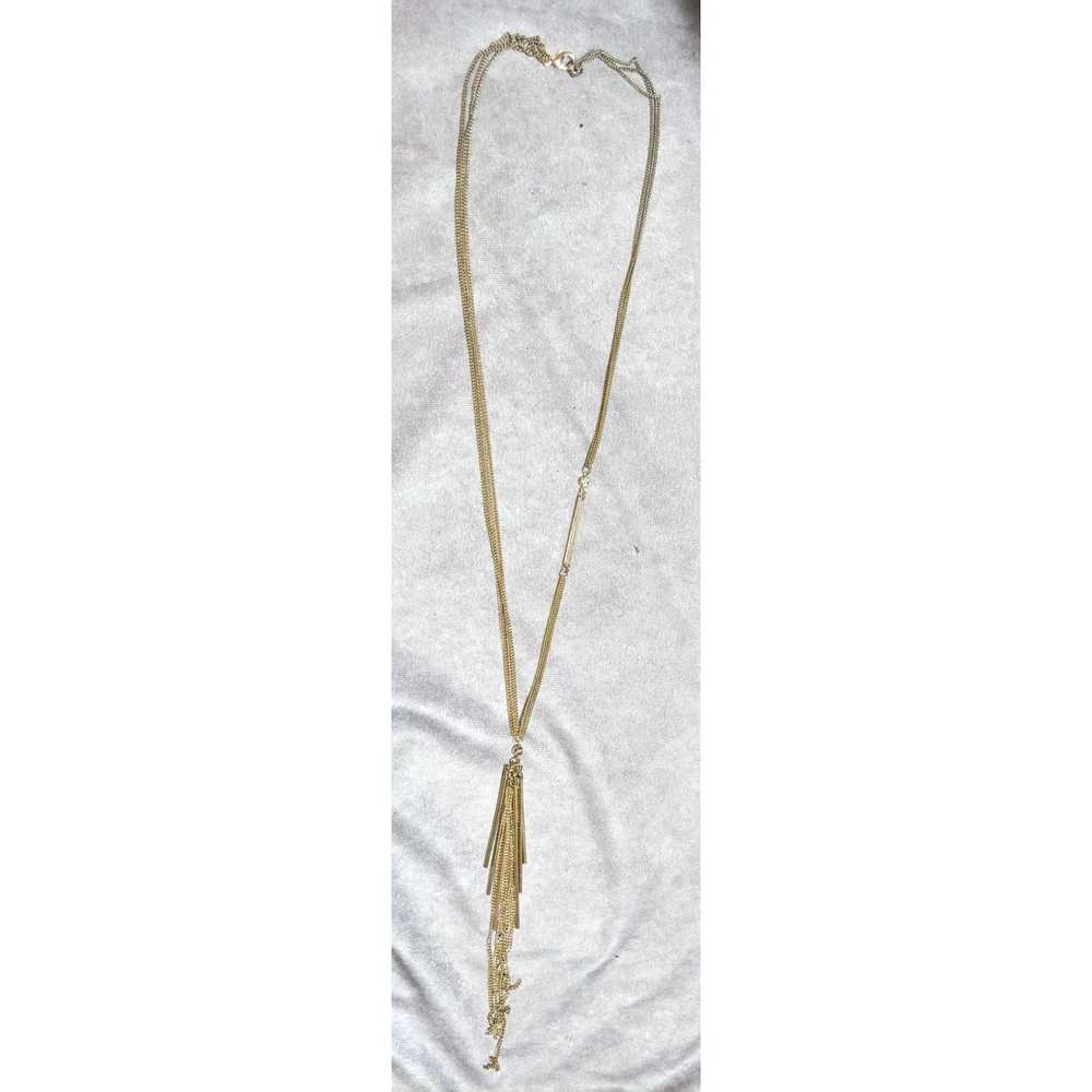 Other Vintage Abstract Pillar Tassel Necklace - image 9