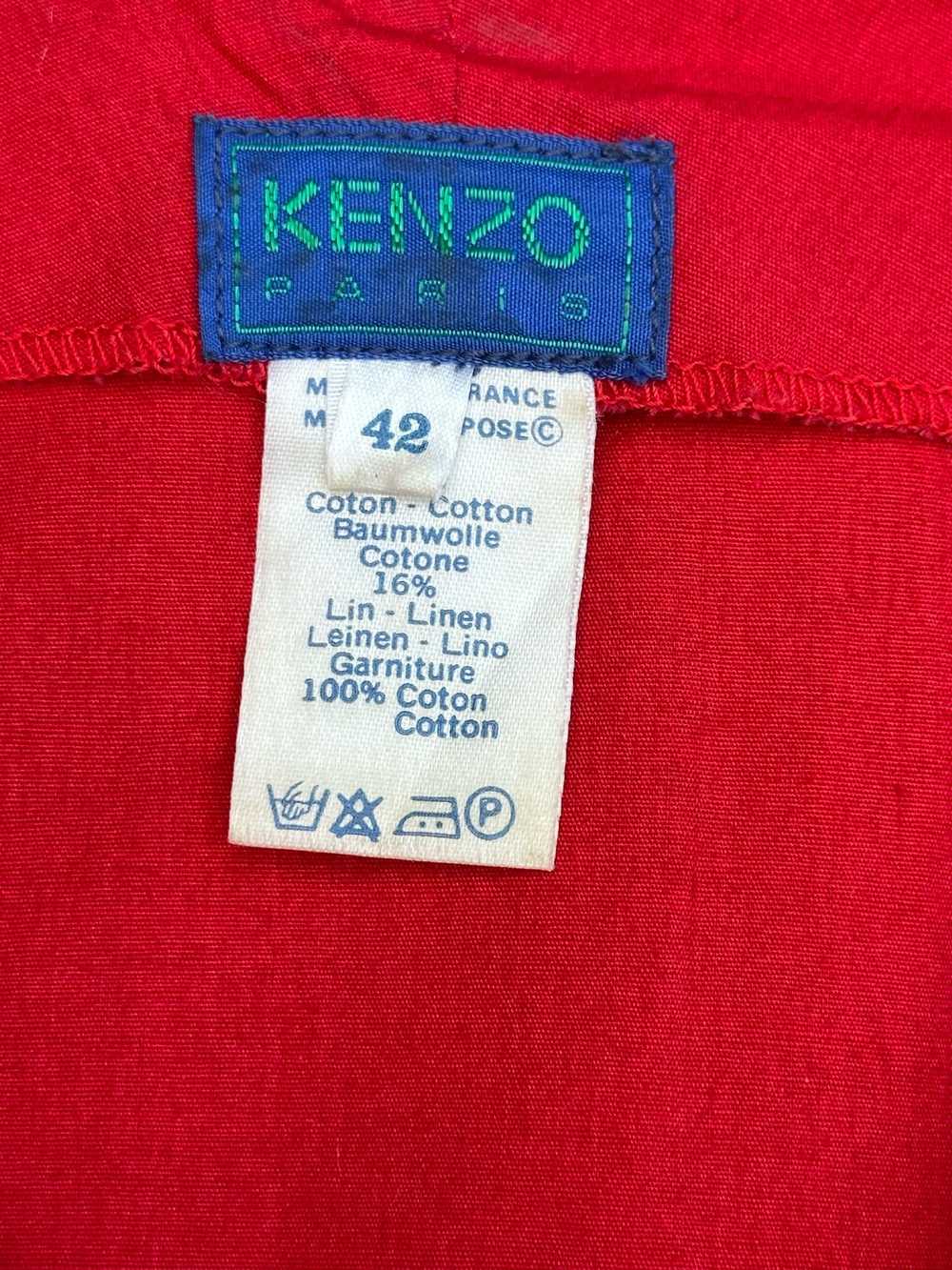 1980s Kenzo Cotton Yarn Dyed Plaid Top - image 6