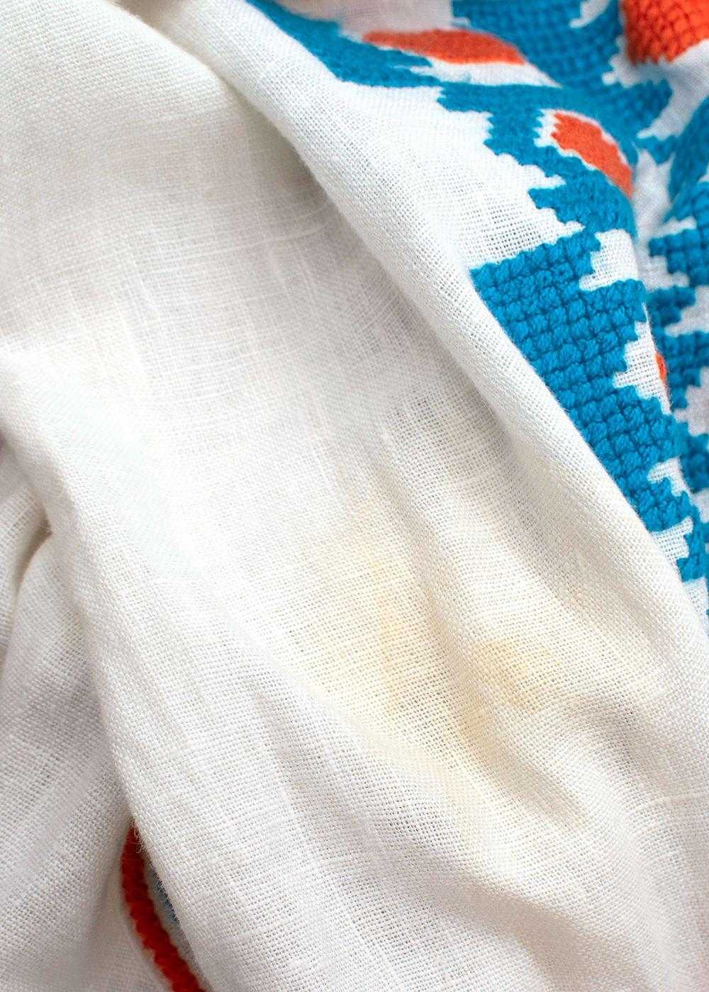 Managed by hewi Vita Kin White Embroidered Linen … - image 11