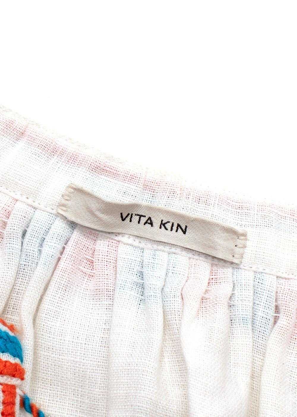 Managed by hewi Vita Kin White Embroidered Linen … - image 3