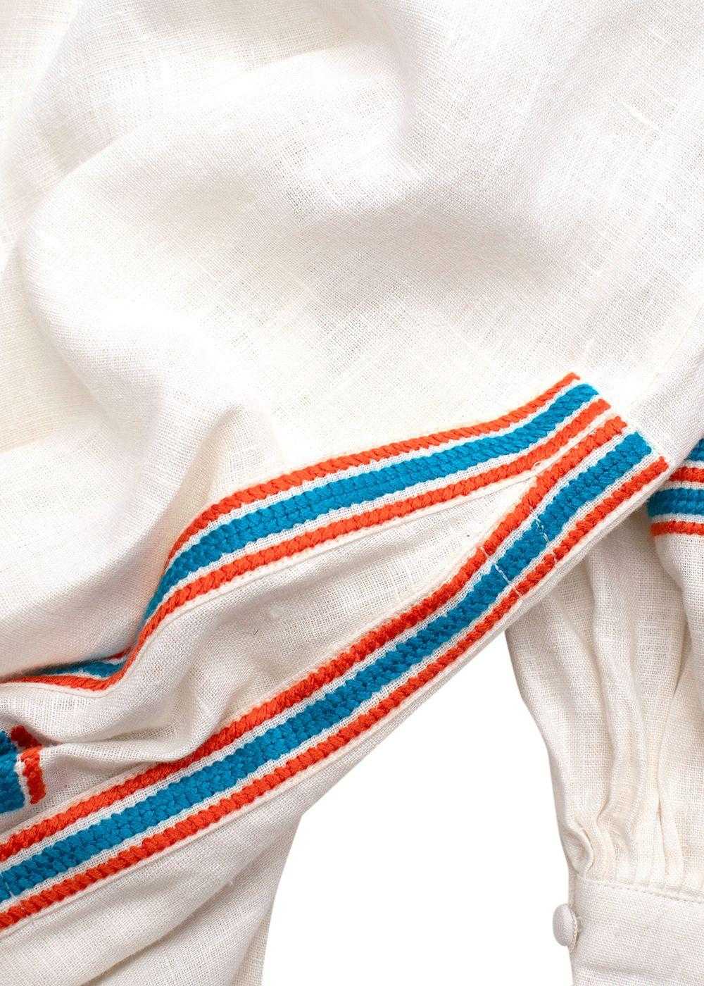 Managed by hewi Vita Kin White Embroidered Linen … - image 7