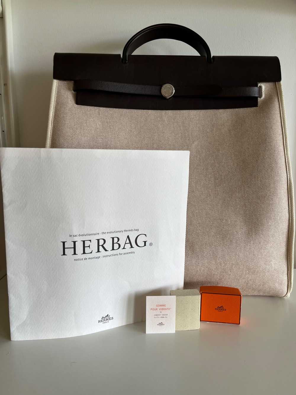 Product Details Hermes Beige Canvas Herbag - image 4