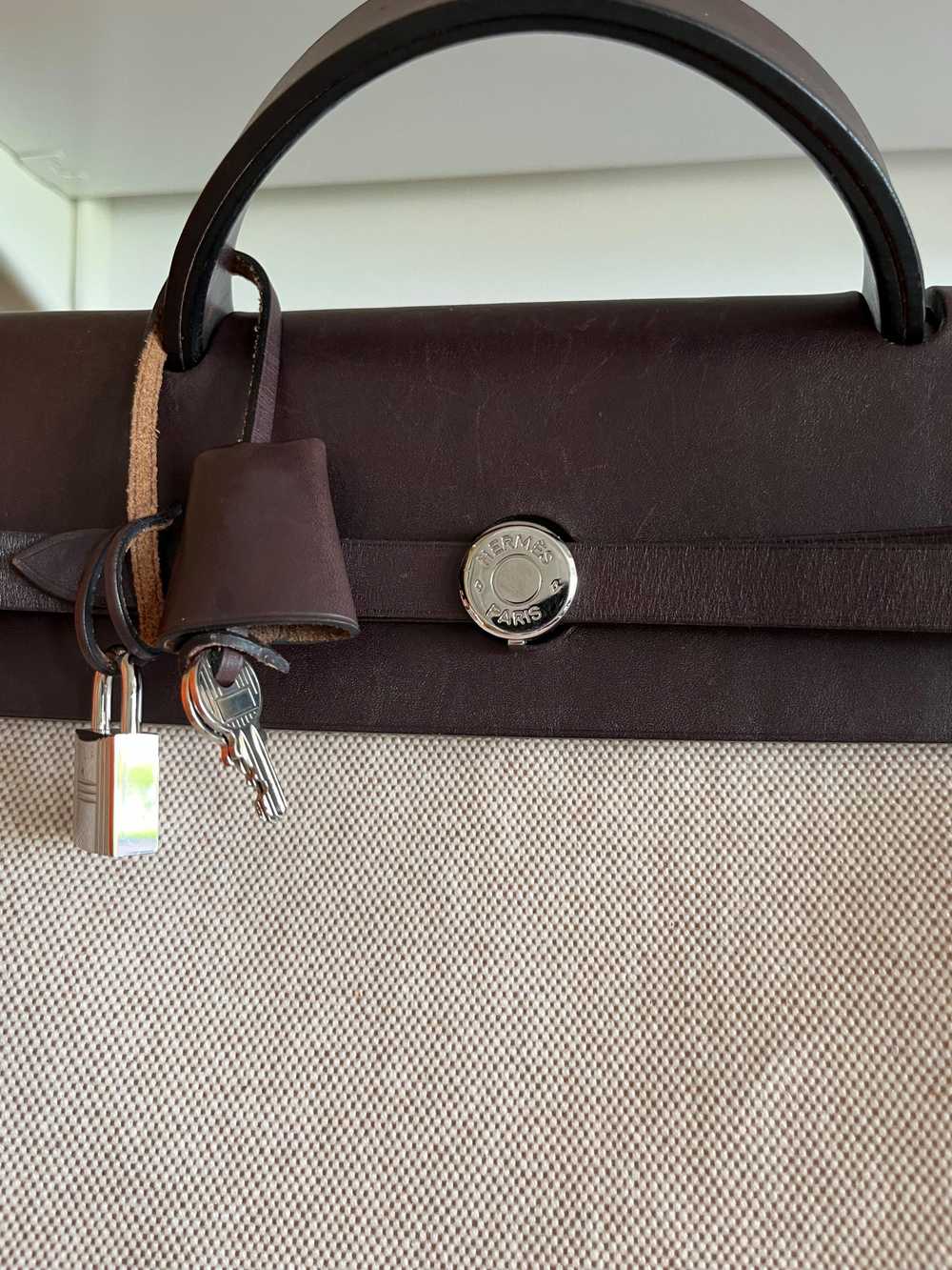 Product Details Hermes Beige Canvas Herbag - image 6