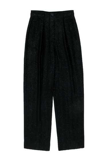 Escada - Vintage Black Sparkly Textured Straight L