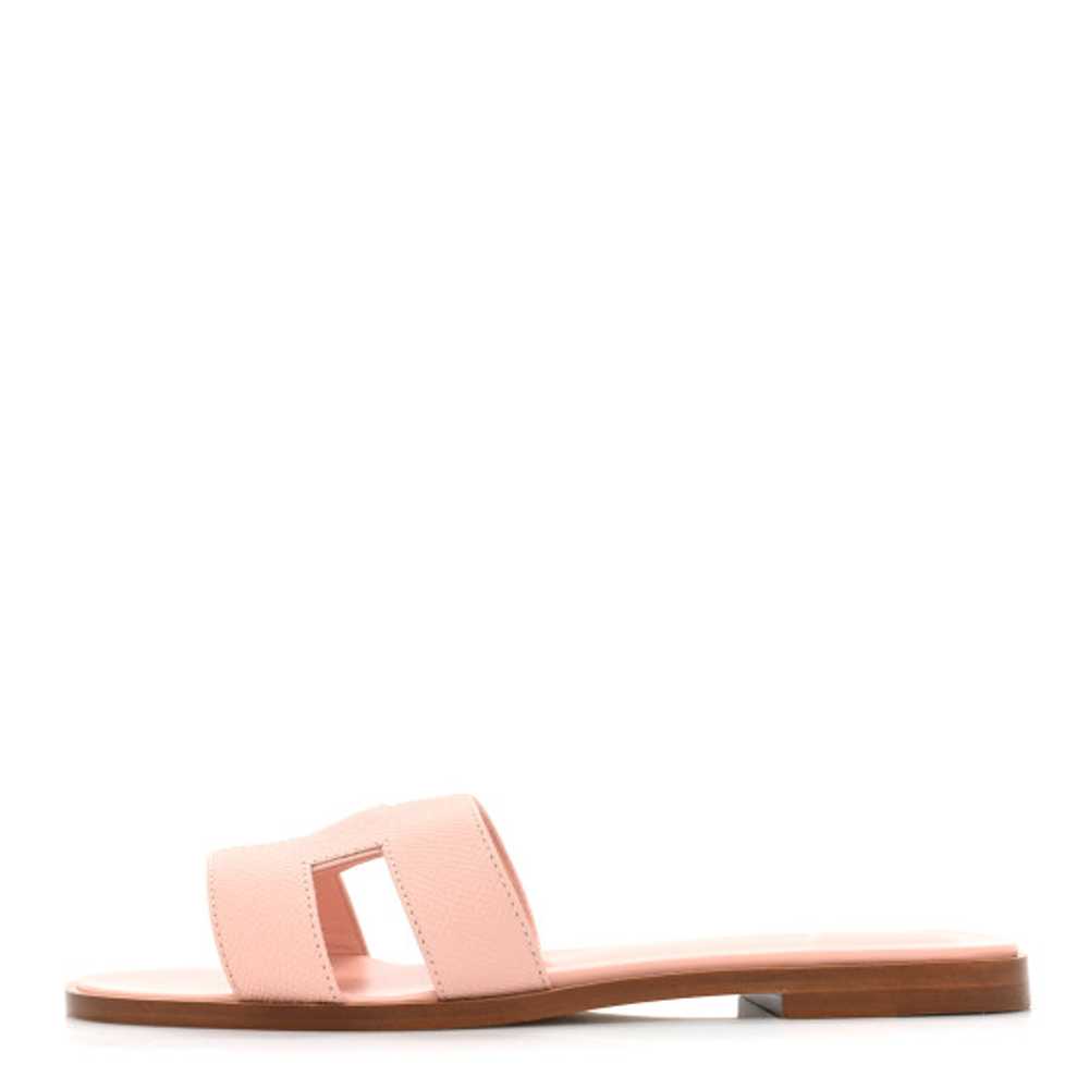 HERMES Epsom Oran Sandals 39 Rose Pale - image 1